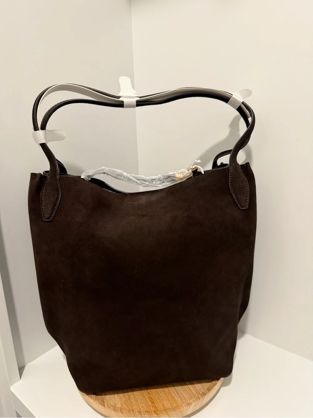 NEW Madewell Suede Shopper tote in Dark Carob NR388 $198 - Picture 6 of 8